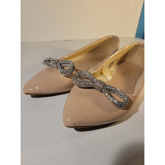 Rouge Helium Womens Crystal Studded Pink Leather Flats Size 9 - Picture 2 of 12